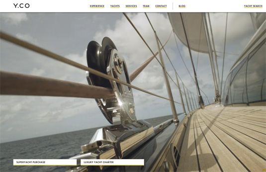 Video background trên website YCO Yachts