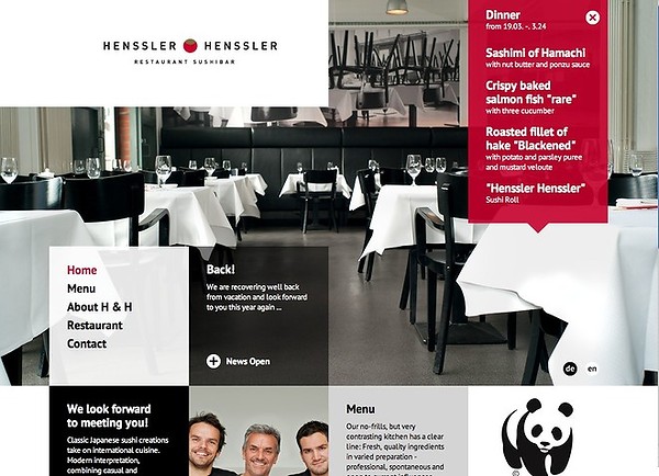 21 thiết kế web nhà hàng mang âm hưởng cổ điển Châu Âu 10