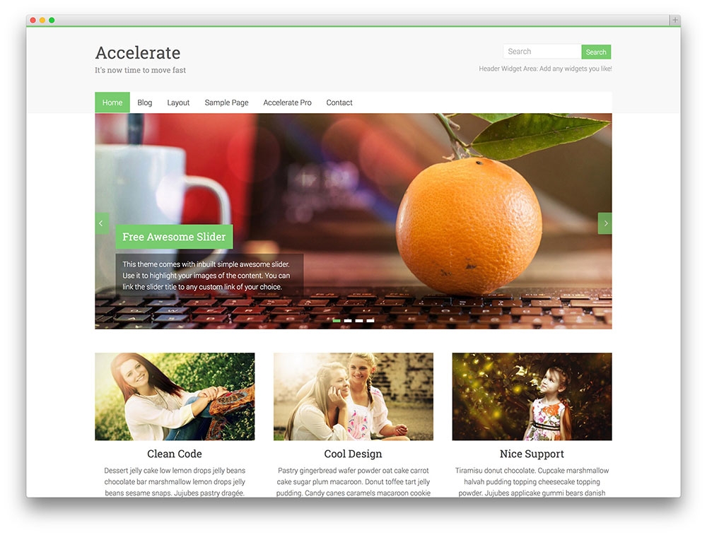 accelerate awesome theme