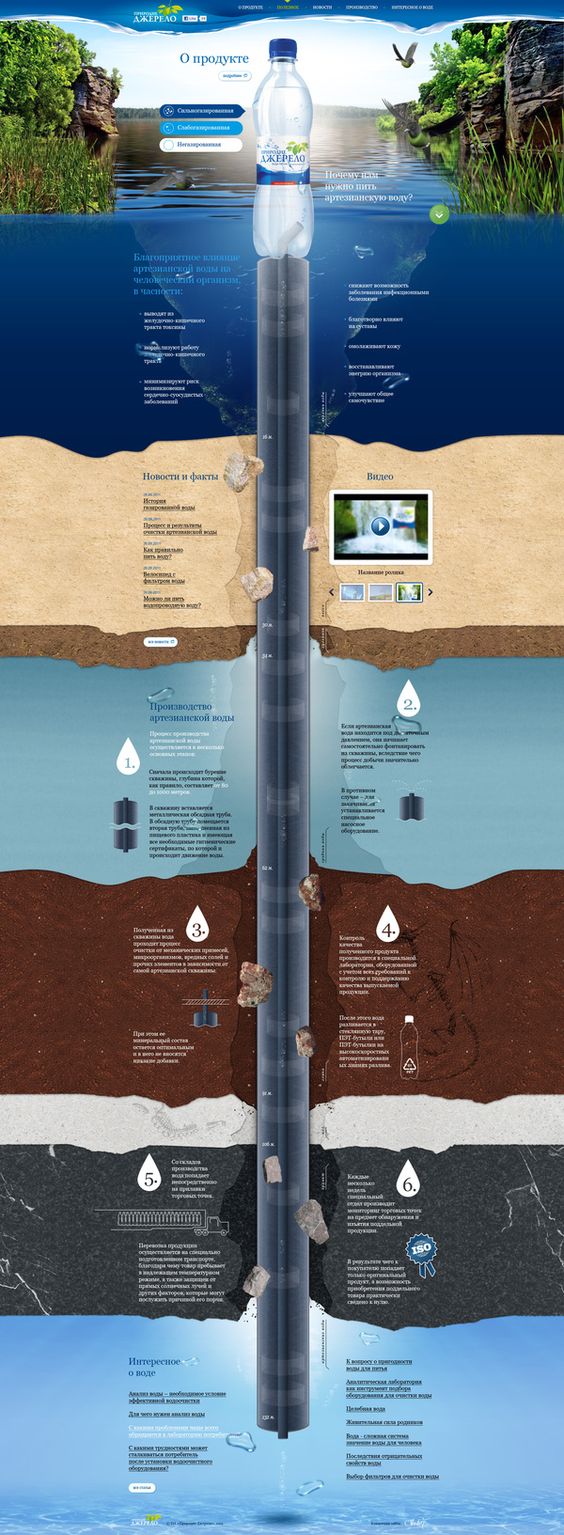 Mẫu thiết kế web sản phẩm nước sạch đẹp 12