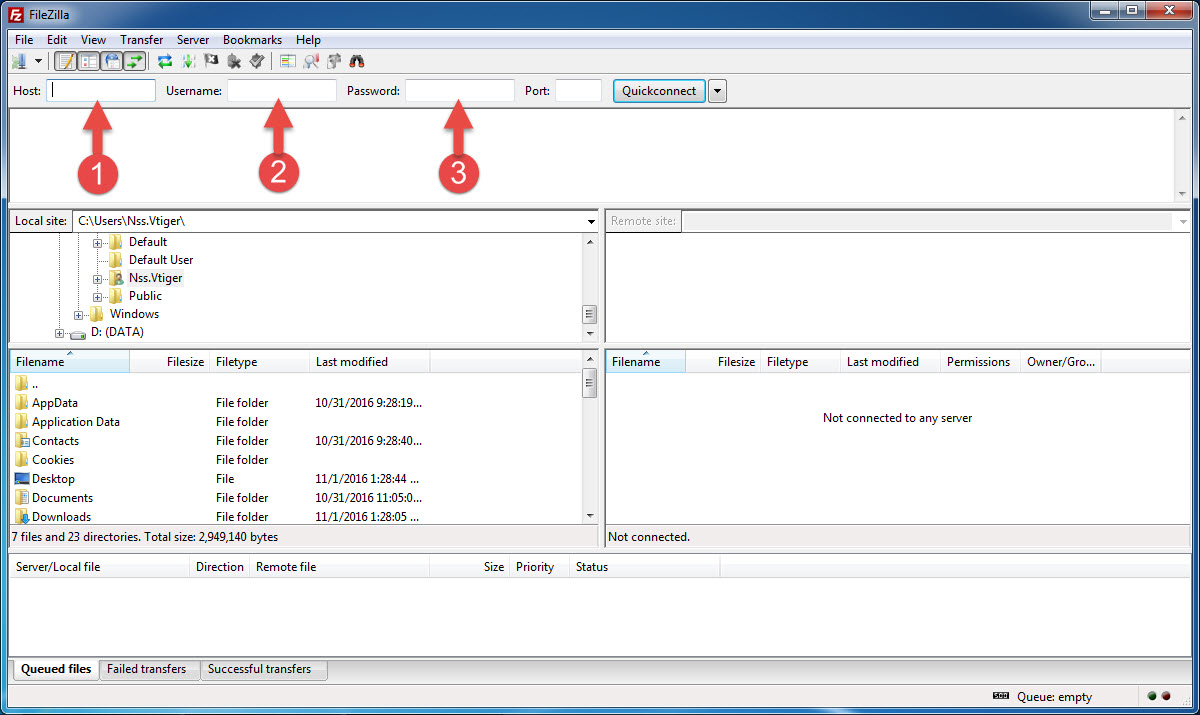 ftp file zilla connect