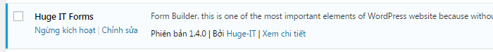 Kích hoạt plugin wp thành công