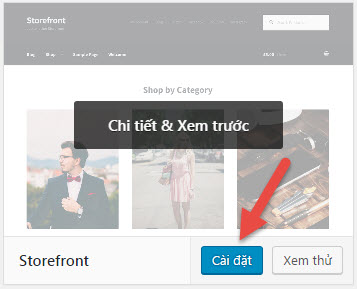 Cài đặt giao diện Storefront