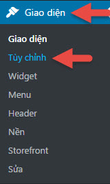 tùy chỉnh giao diện wp