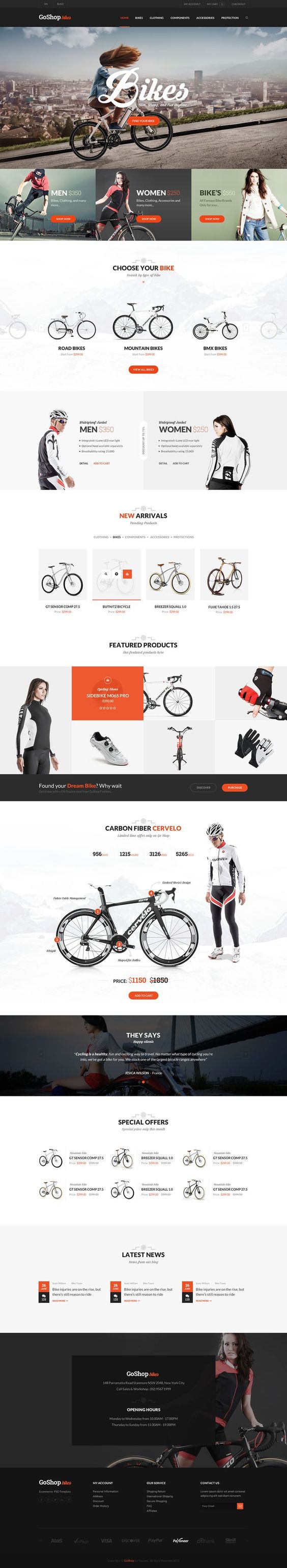Giao diện web bán xe đạp
