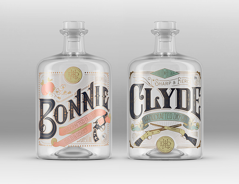 Bao bì Bonnie & Clyde Gin