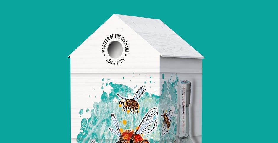 Bao bì hình tổ ong Abelha Organic Cachaça ‪