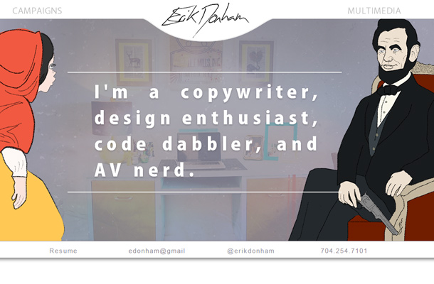 erik donham custom copywriter website