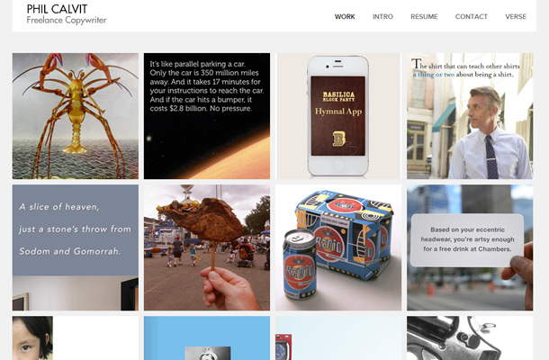 phil calvit copywriter freelance portfolio
