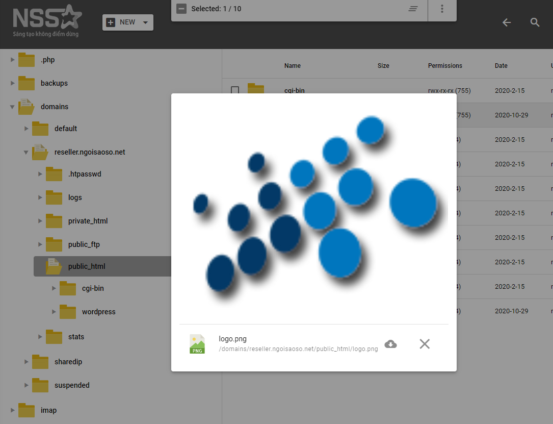 file manage quan ly file cua directadmin da an dut cpanel 2