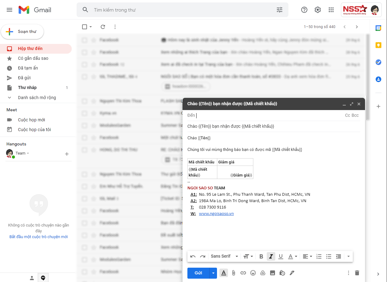 mail merge giua gmail va google sheets 1