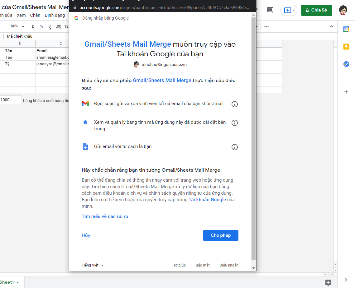 mail merge giua gmail va google sheets 1