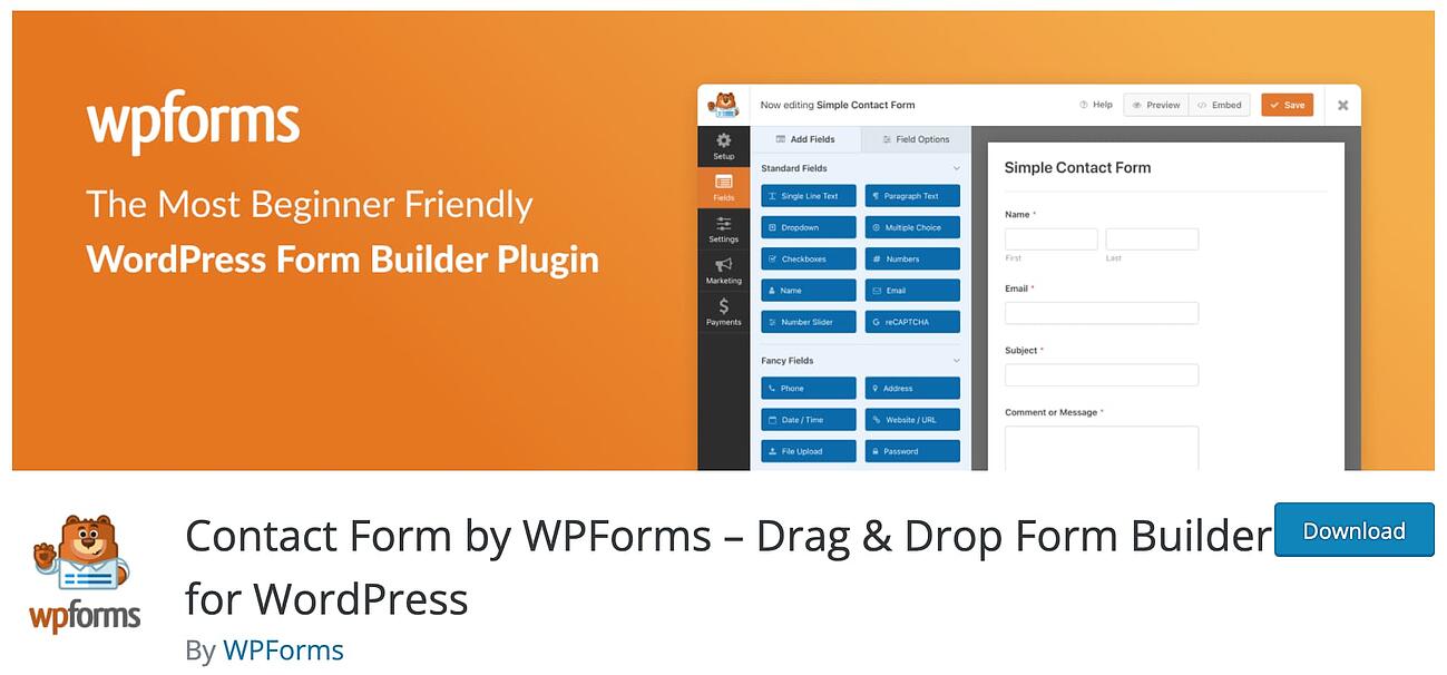 wordpress plugins: wpforms