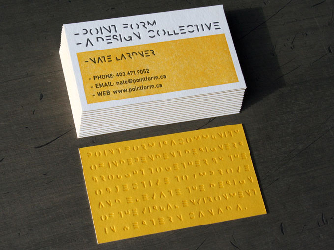 Khỏe khoắn với 40 thiết kế Business card dầy cạnh 0000_PointForm_letterpress_business_card_front_back