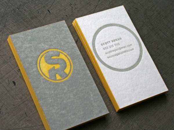 Khỏe khoắn với 40 thiết kế Business card dầy cạnh 0001_ScottRegan_letterpress_cards-600x450