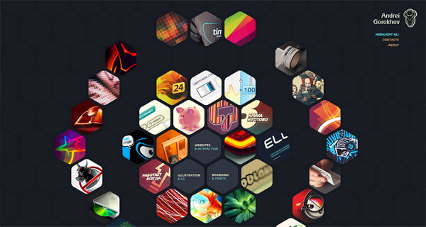 20+website sử dụng hình khối lạ trong thiết kế Andrei Gorokhov