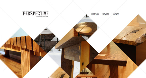20+website sử dụng hình khối lạ trong thiết kế Perspective Woodworks & Design