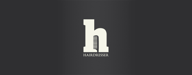 mens salon barber hair logo