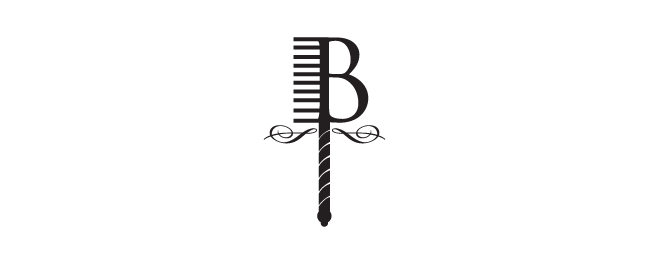 mens salon barber hair logo