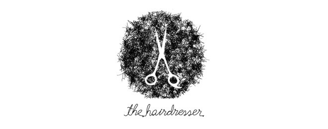 mens salon barber hair logo