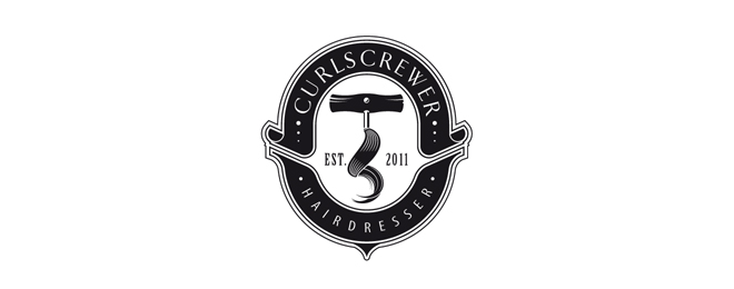 mens salon barber hair logo