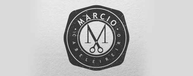 mens salon barber hair logo