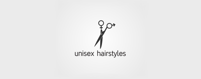 mens salon barber hair logo