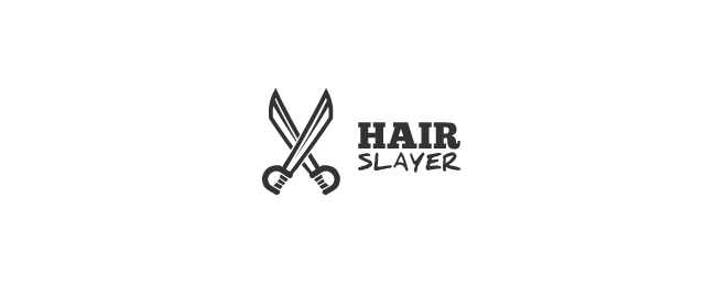 mens salon barber hair logo