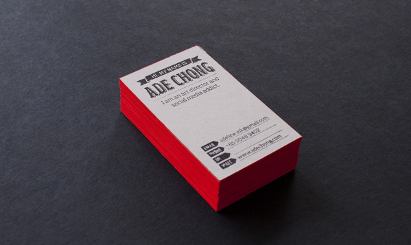 Khỏe khoắn với 40 thiết kế Business card dầy cạnh Ade-Chong