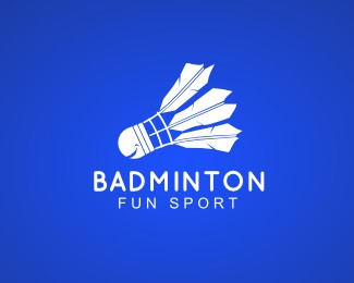 Badminton Fun Sport Logo