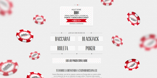 Hiệu ứng 3D, bóng đổ và tạo chiều sâu trong thiết kế web Casino Barcelona