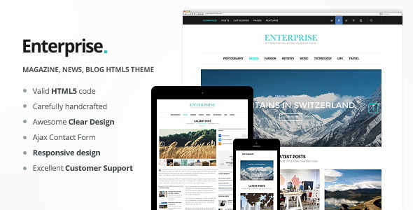 Enterprise - Responsive Magazine, News, Blog