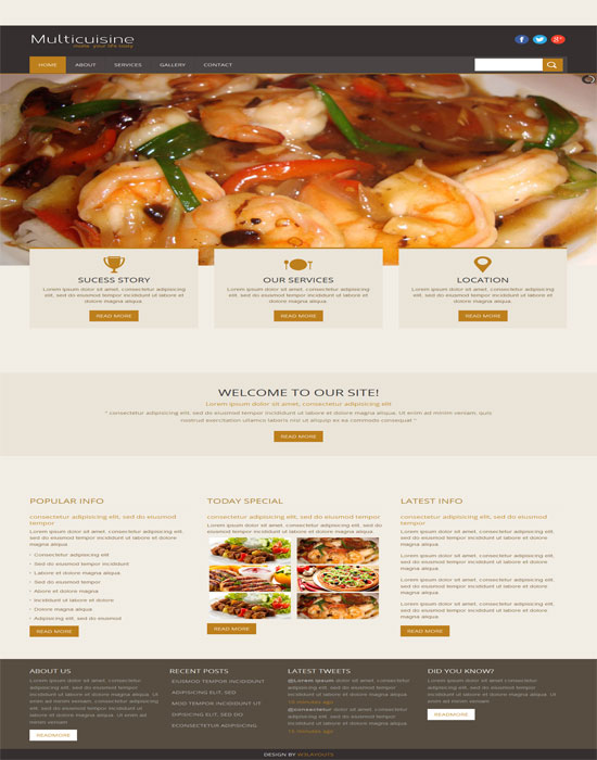 Mẫu thiết kế web nhà hàng 5