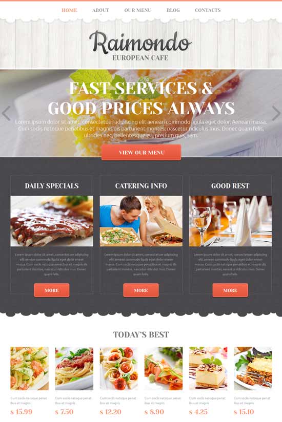 Mẫu thiết kế web nhà hàng 36