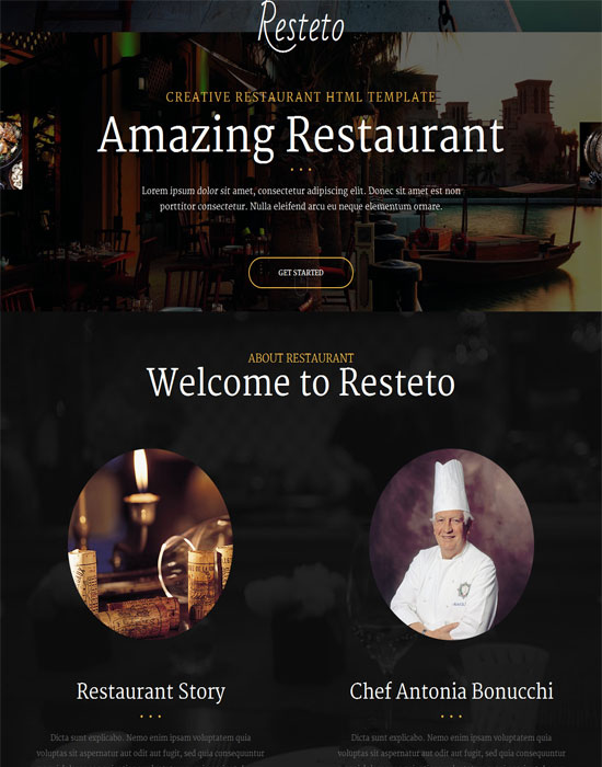Mẫu thiết kế web nhà hàng 16