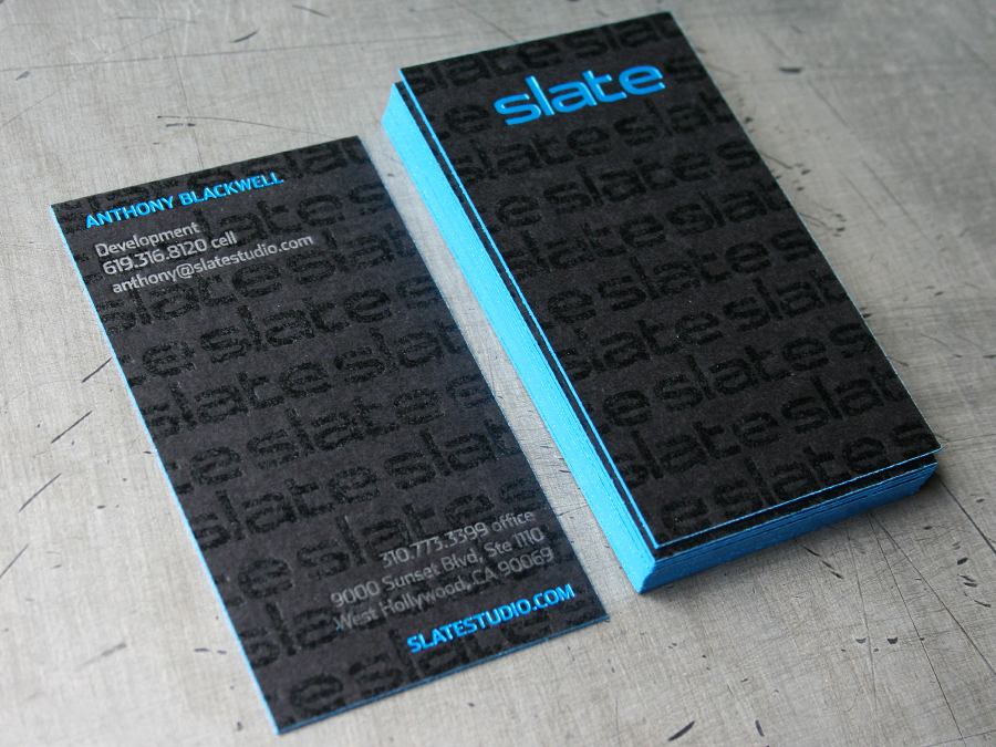 Khỏe khoắn với 40 thiết kế Business card dầy cạnh Slate_studio