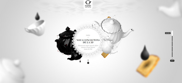 Hiệu ứng 3D, bóng đổ và tạo chiều sâu trong thiết kế web Teapot