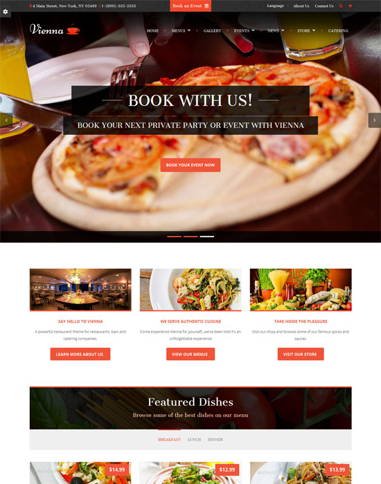 Mẫu thiết kế web nhà hàng 13