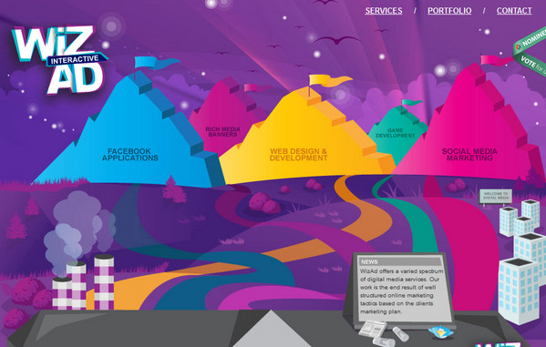 Hiệu ứng 3D, bóng đổ và tạo chiều sâu trong thiết kế web WizAd