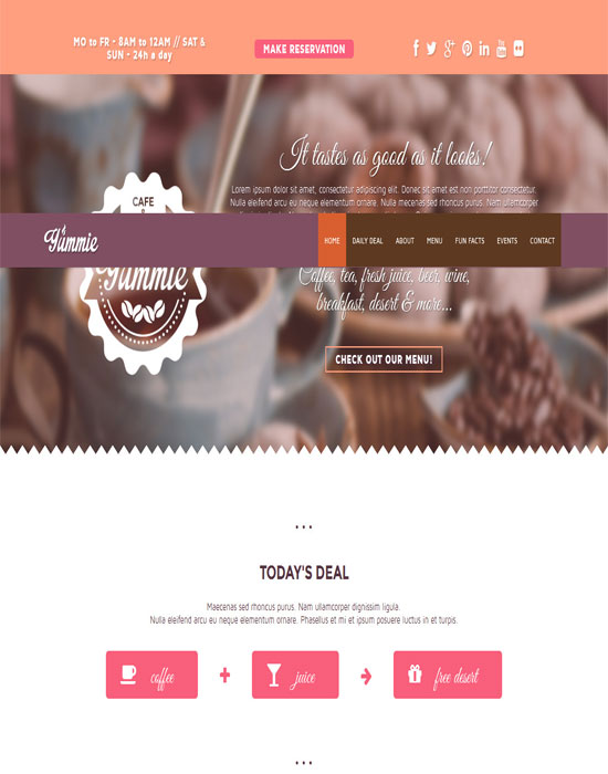 Mẫu thiết kế web nhà hàng 19
