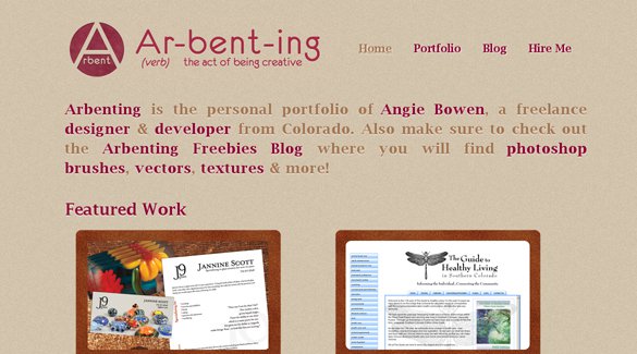 Những ví dụ đẹp mắt về phong cách grunge trong thiết kế web Arbent