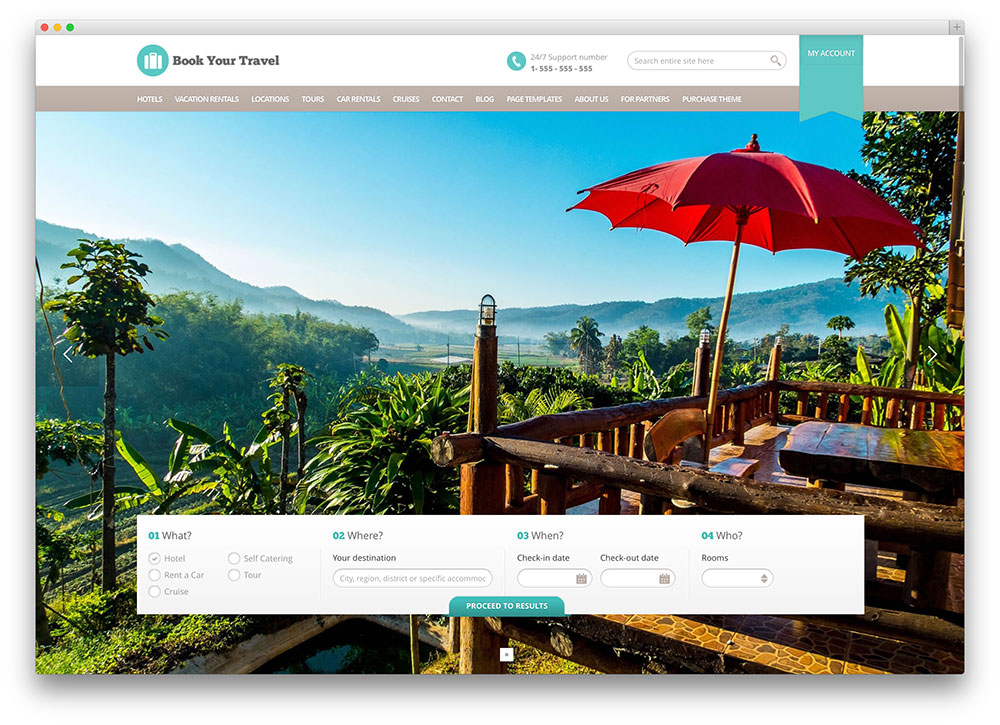 book your travel WordPress theme