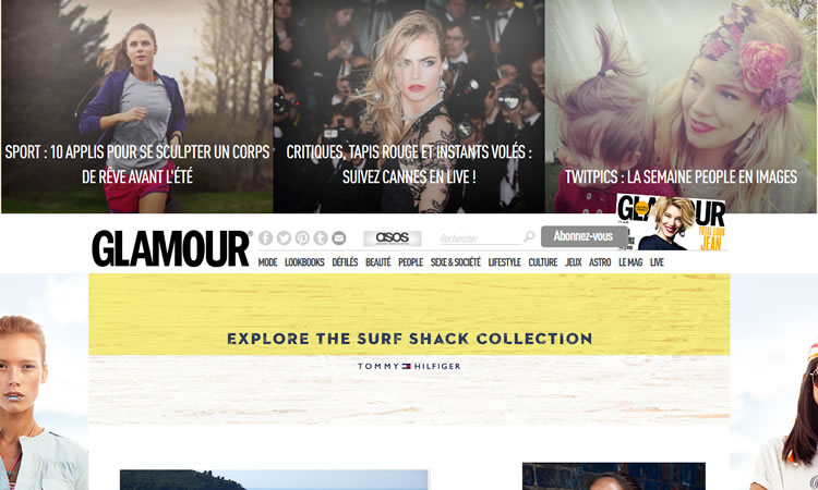 content heavy websites Glamour Inspiration