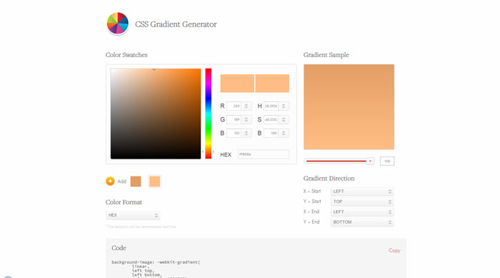 CSS Gradient Generator