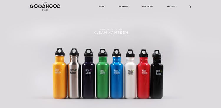 The The Goodhood Store website example of Ecommerce web design