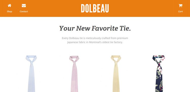 The Dolbeau website example of Ecommerce web design