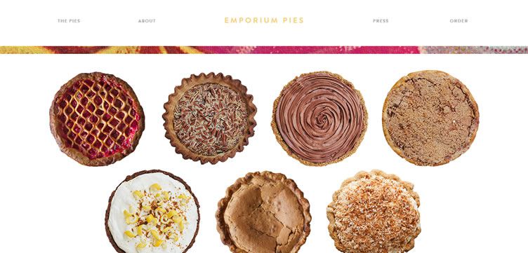 The Emporium Pies website example of Ecommerce web design
