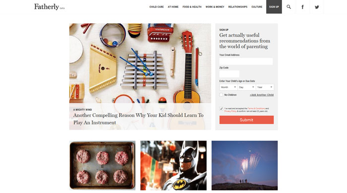Cách thiết kế Homepage hiệu quả cho website của bạn fatherly