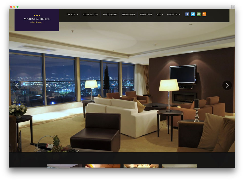 majestichotel fullscreen wordpress theme