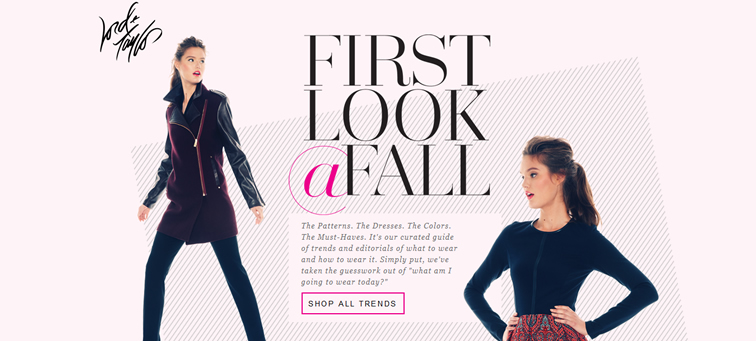 Lord and Taylor First Looks animated css parallax scrolling